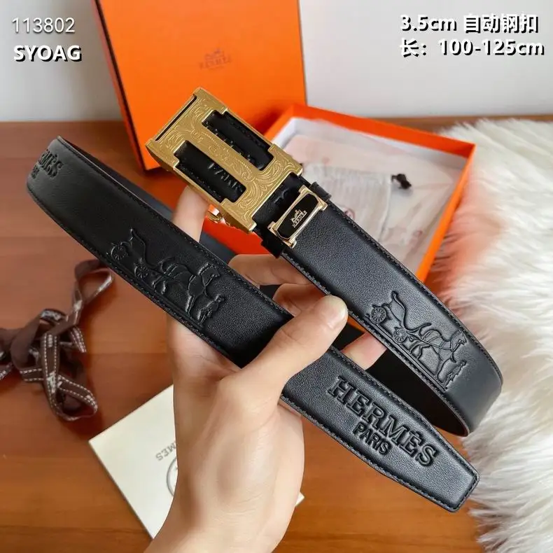 Hermes belt 自动钢扣35mmX100-125cm 8L082502